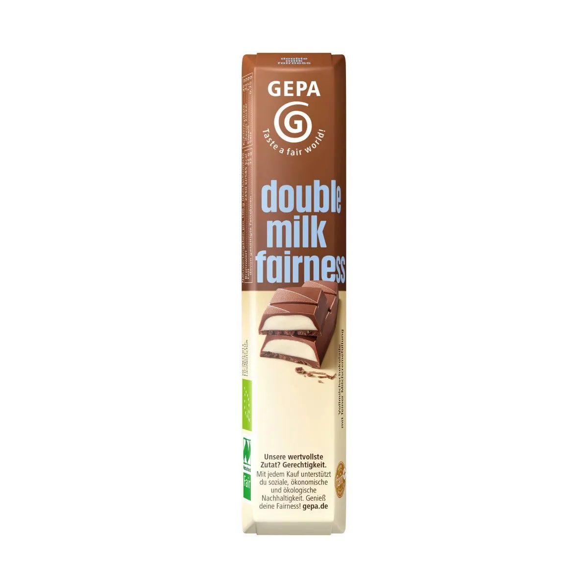 Fairness double milk, 37,5 g, BIO, Naturland Fair zertifiziert