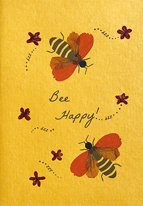 Grußkarte mit Umschlag Be Happy