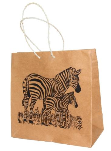 Geschenktüte "Serengeti" S Papier mit versch. Tiermotiven H 15 cm L 12 cm T 8,5 cm, Kenia