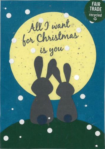 Weihnachtskarte "All I want"