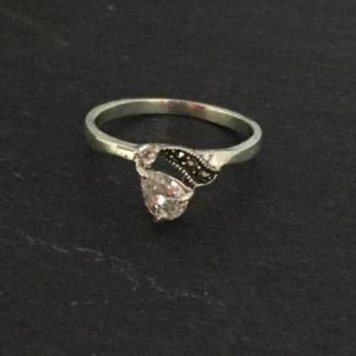 Ring "Gotita de cristal", Ringgröße 8, Sterlingsilber 925
