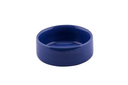 Seifenschale rund  blauØ 9 cm / H 3 cm,Steinzeug, handgefertigt,Indien