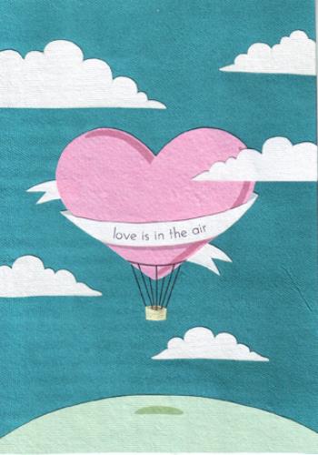 Grußkarte für alle Anlässe "Love is in the Air"
