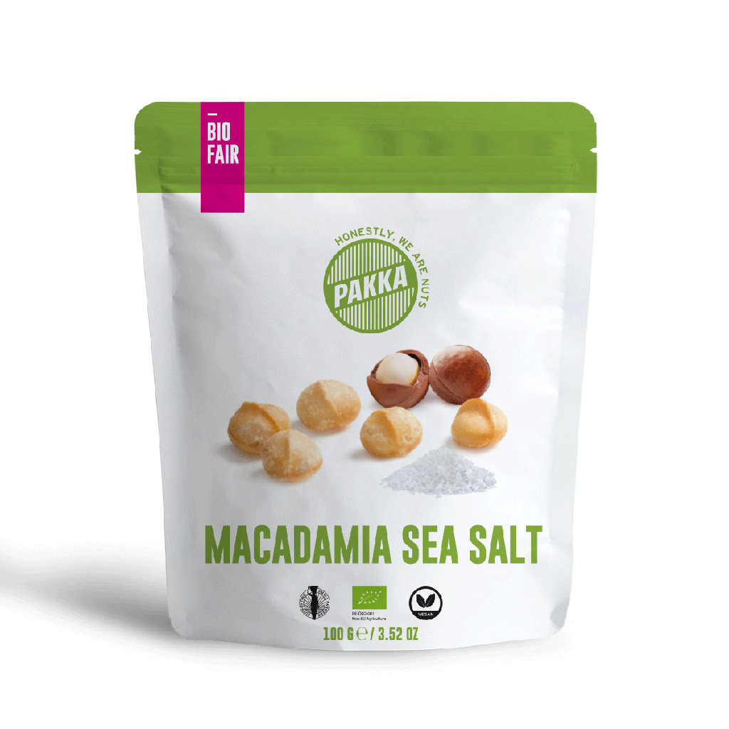 Macadamia geröstet mit Meersalz 100 g, BIO