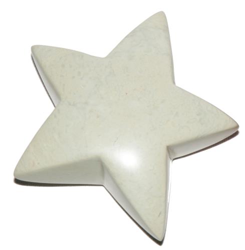 Speckstein Stern natur 4-5 cm, Kenia