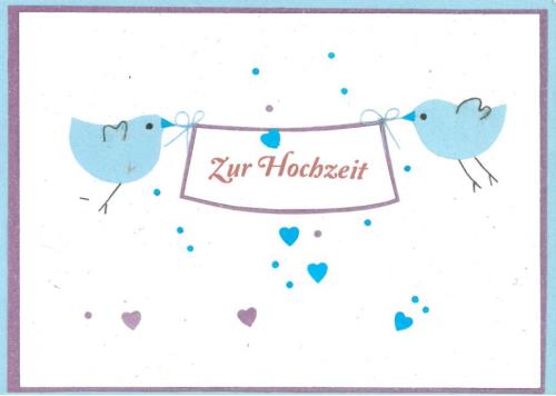 Hochzeitskarte "Wedding Banner", "Zur Hochzeit"