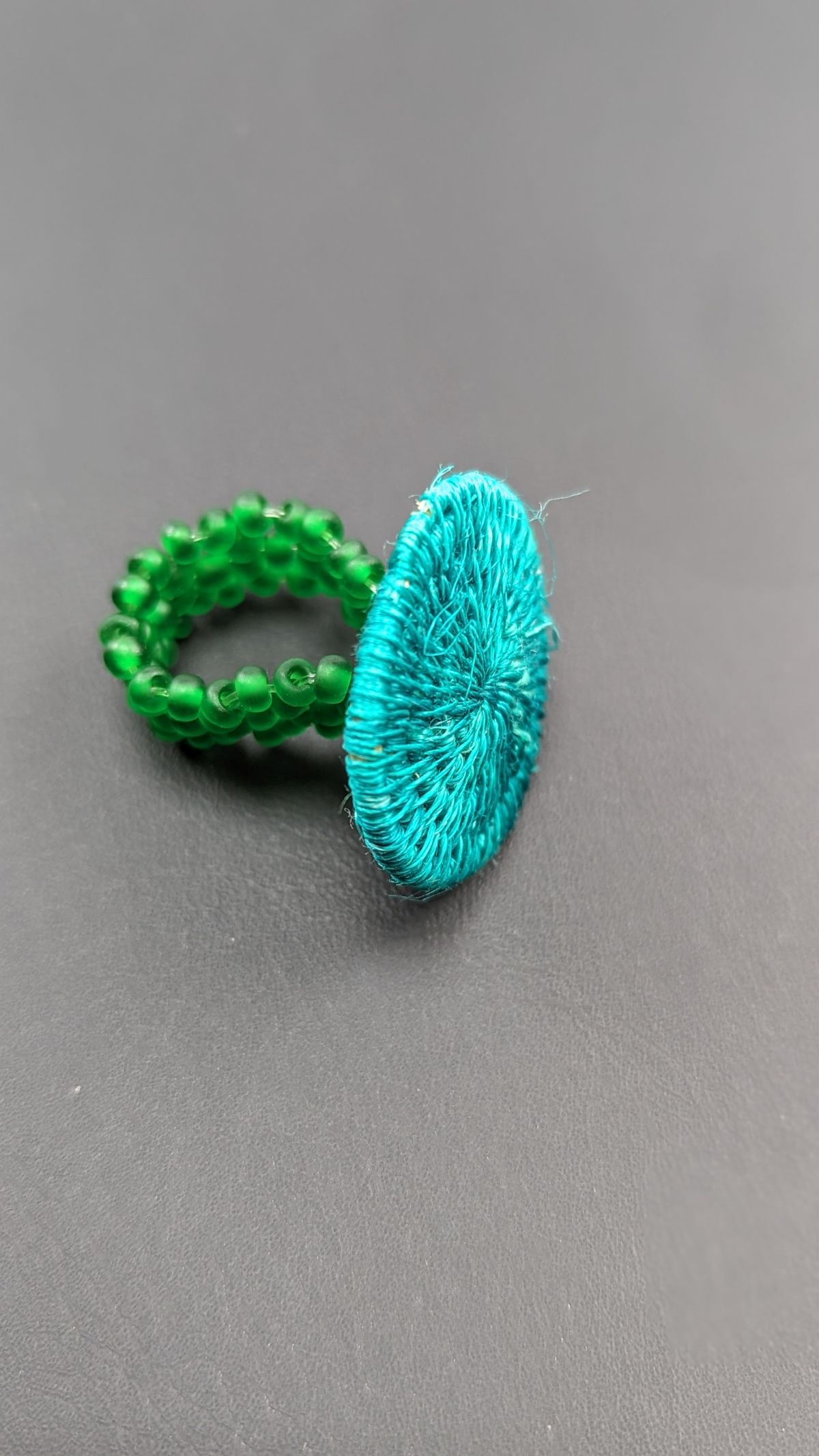Sisal Ring, S, emerald