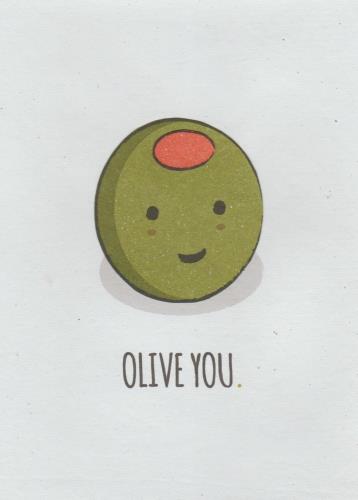 Grußkarte für alle Anlässe "Olive You"